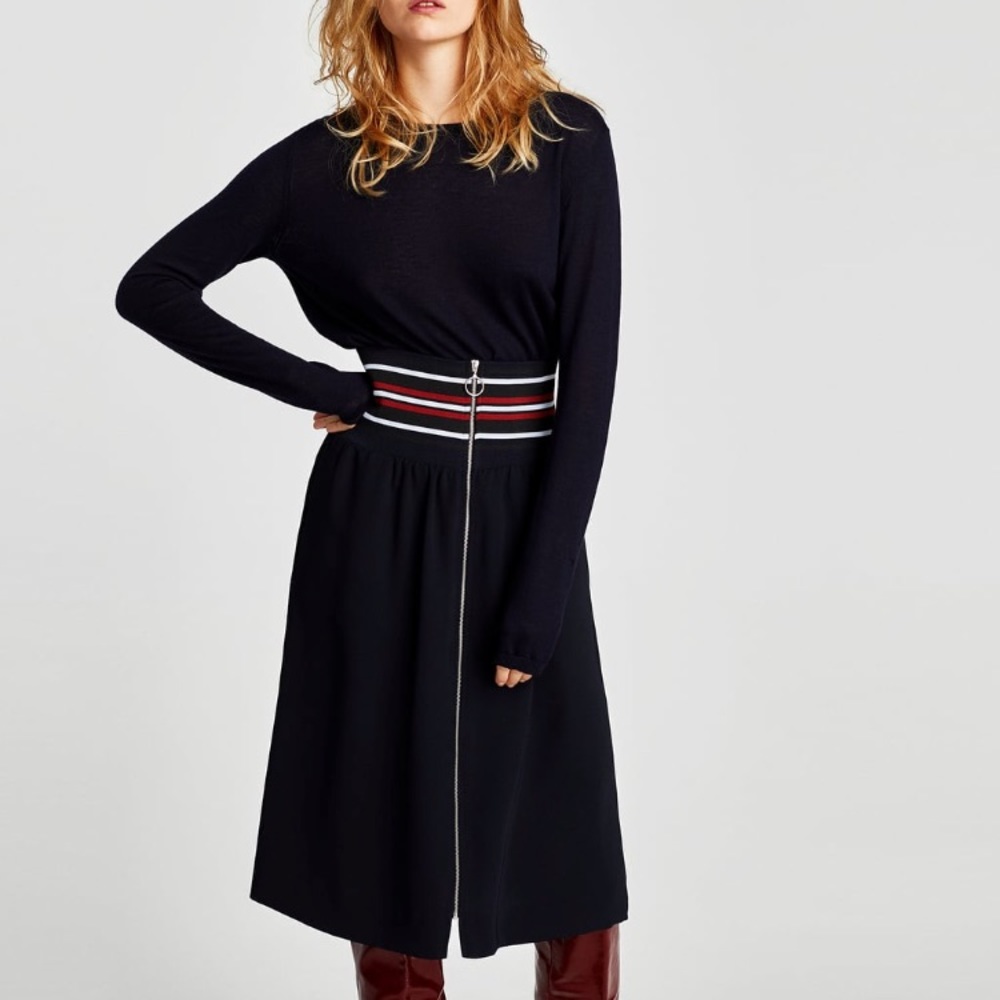 ZARA Skirt With Ribbed Wasitband